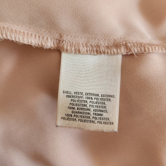 Maeve Anthropologie Pastel Pink Mesh Lace Panel Tank Top Shell Blouse Office - Picture 9 of 12